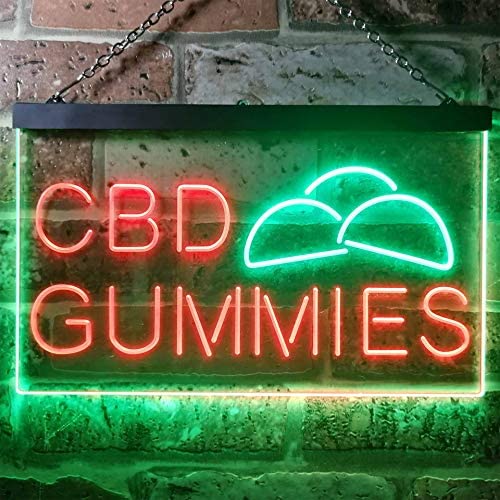 CBD Gummies Dual LED Neon Light Sign